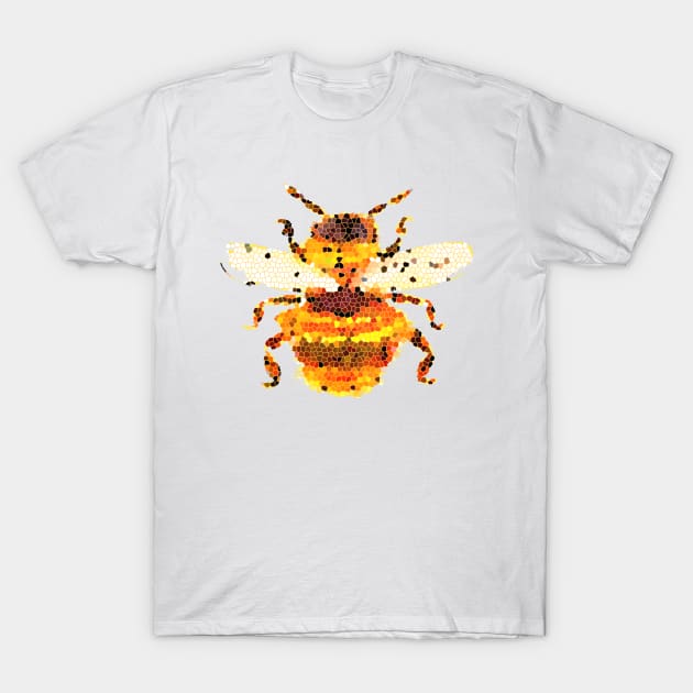 Mosaic Bumble Bee T-Shirt by ZeichenbloQ